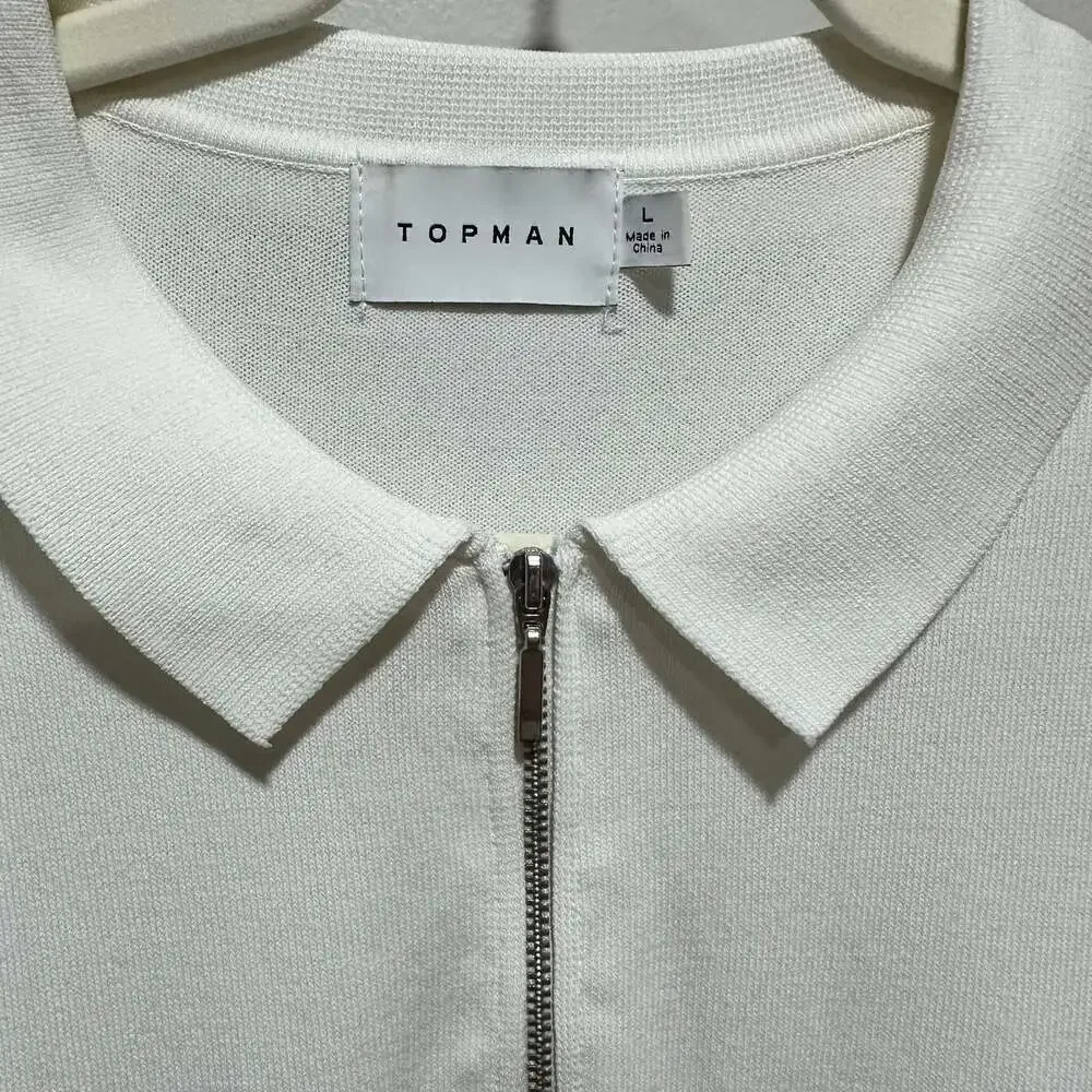 Topman Colorblock Knitted Polo Sweater in Navy Multi